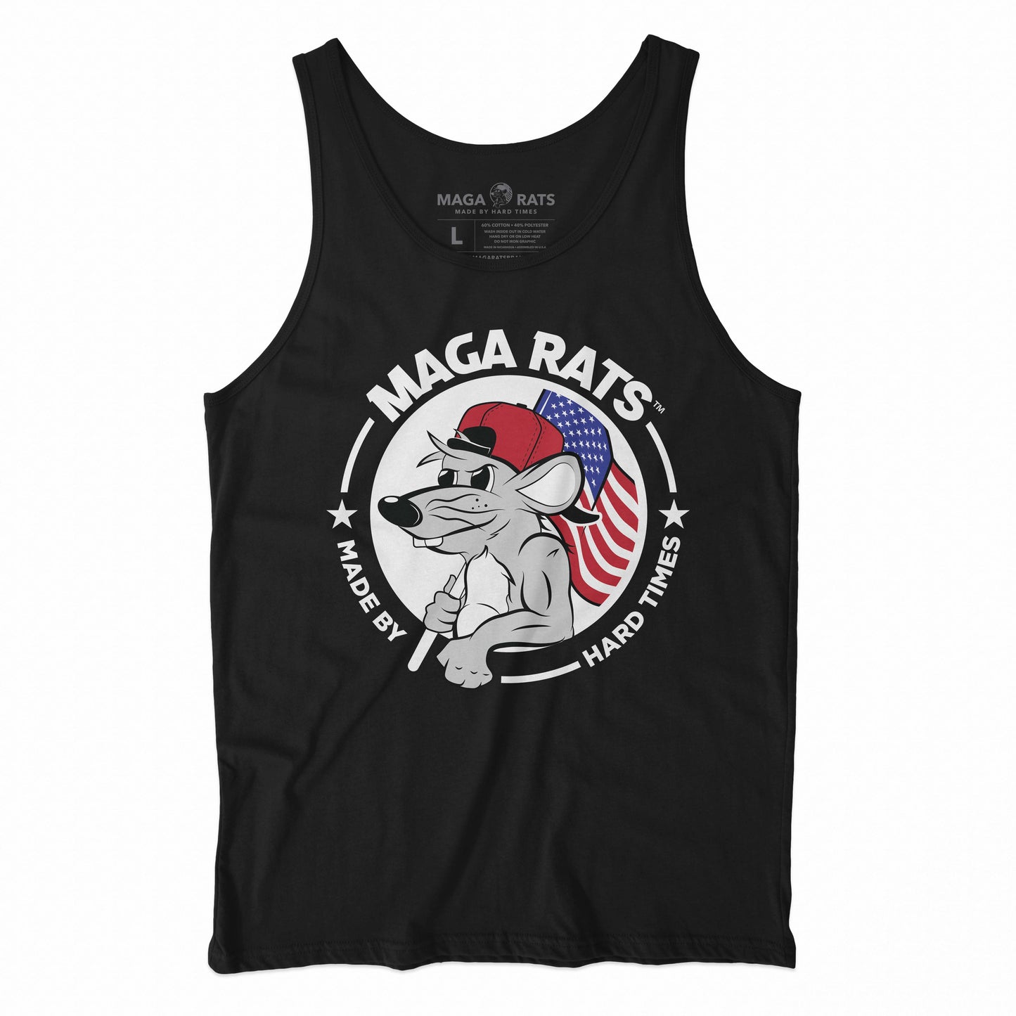 MAGA RATS Front Logo Black TANK