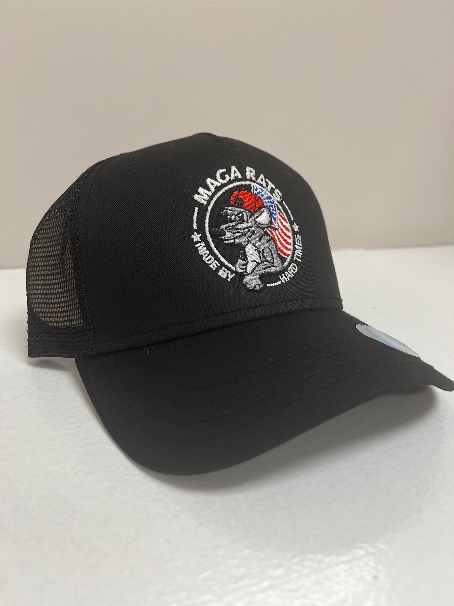 MAGA RATS Black Embroidered Trucker Hat