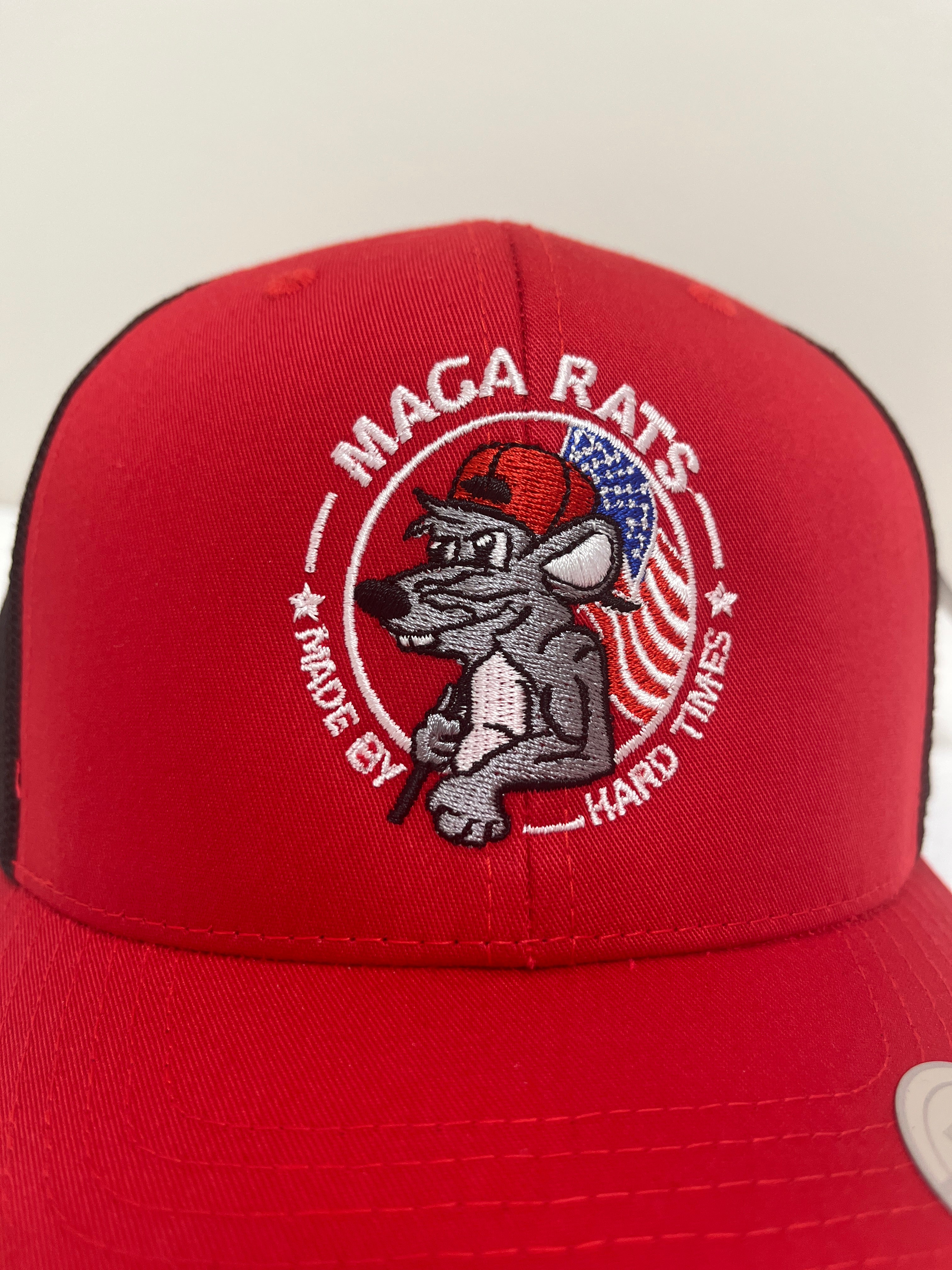 MAGA RATS Red/Black Embroidered Trucker Hat