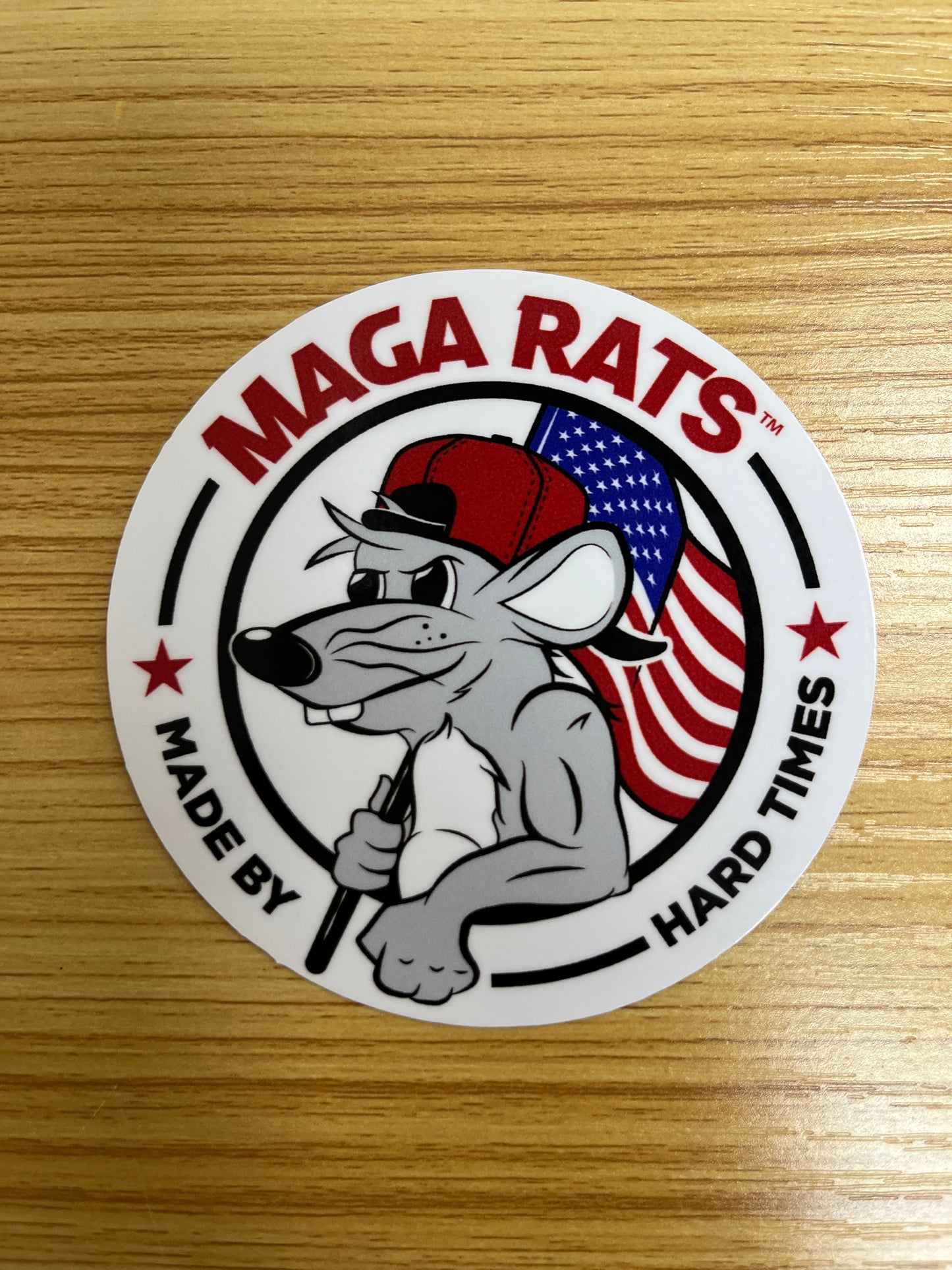 MAGA RATS Red Text Logo Sticker - 3 inch