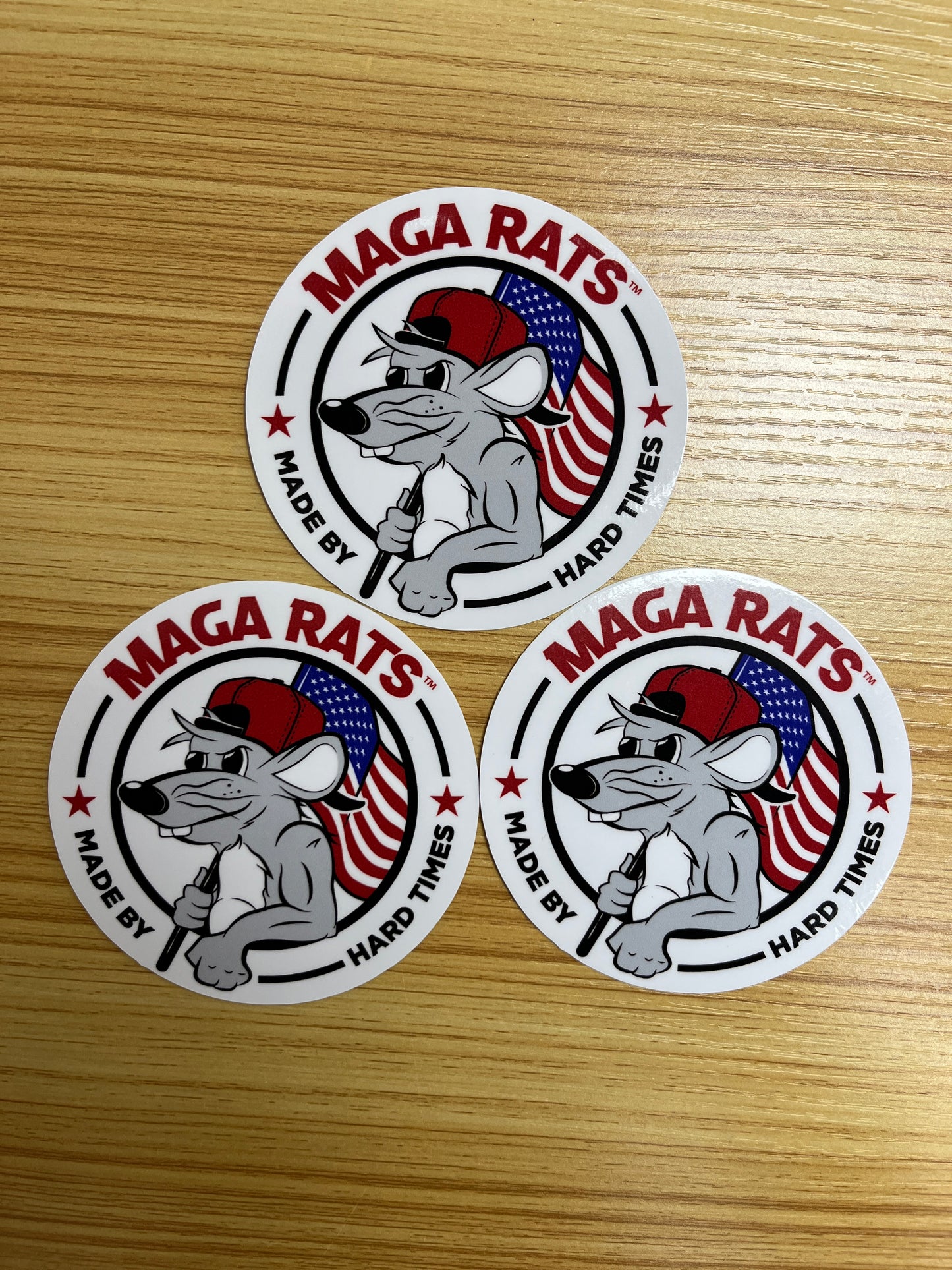 MAGA RATS Red Text Logo Sticker - 3 inch