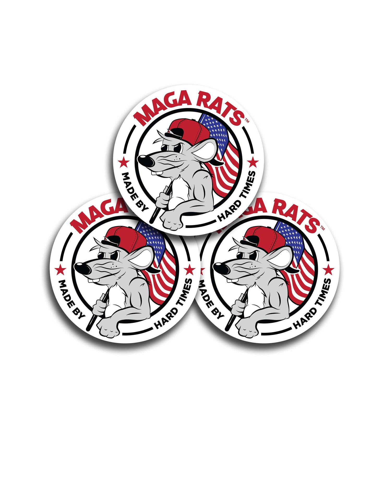 MAGA RATS Red Text Logo Sticker - 3 inch